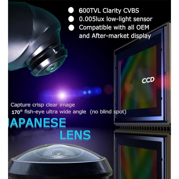 Front/Backup Camera, Great Night Vision HD& Super Wide Angle Metal Lens. - Picture 9 of 10